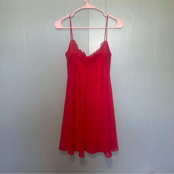 Vintage 90s Steppin’ Out Red Cami Mini Dress Medium - Picture 5 of 5